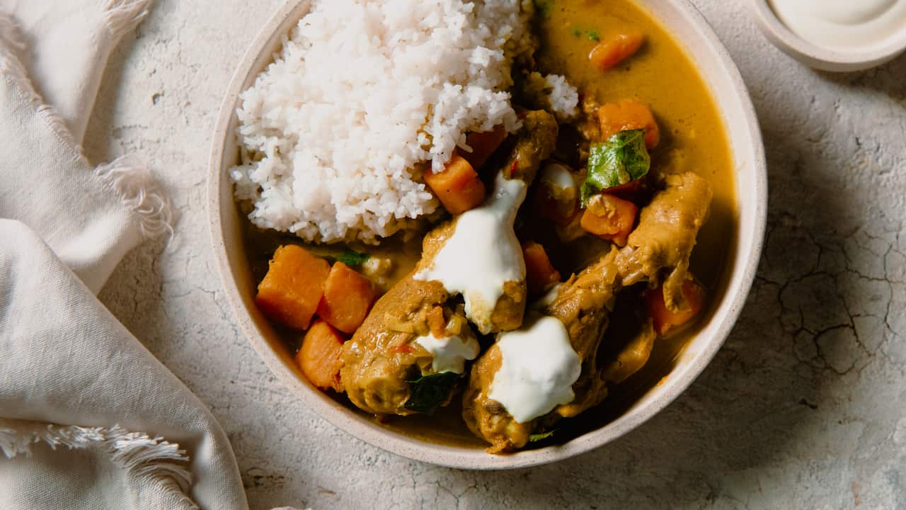 Chicken and sweet potato curry