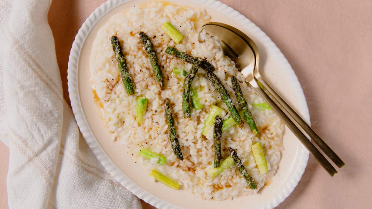 Asparagus risotto