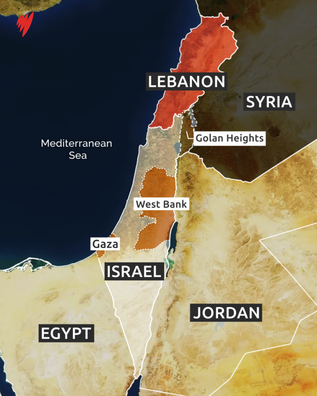 A map of the Middle East