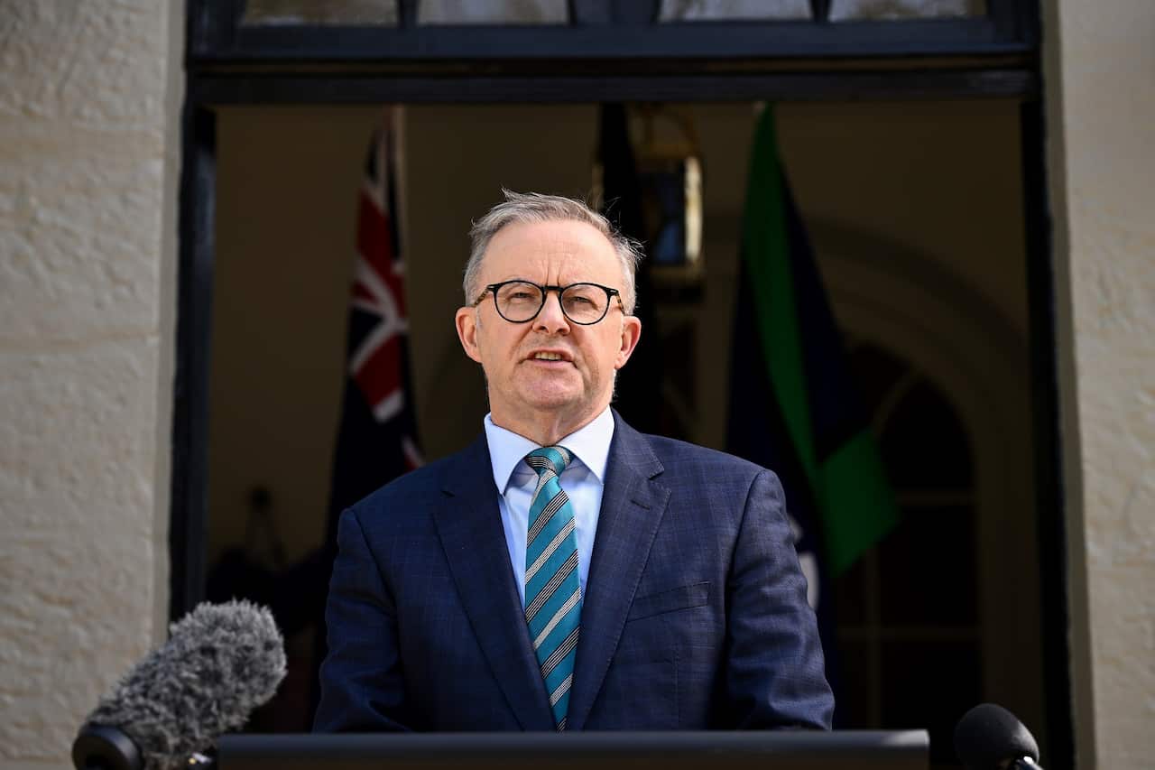 Anthony Albanese speaks to the media following the National Cabinet meeting