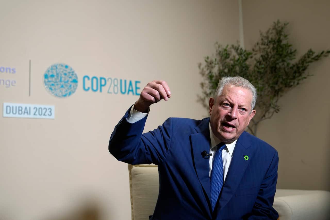 Al Gore, former U.S. vice president,, is critical of COP28