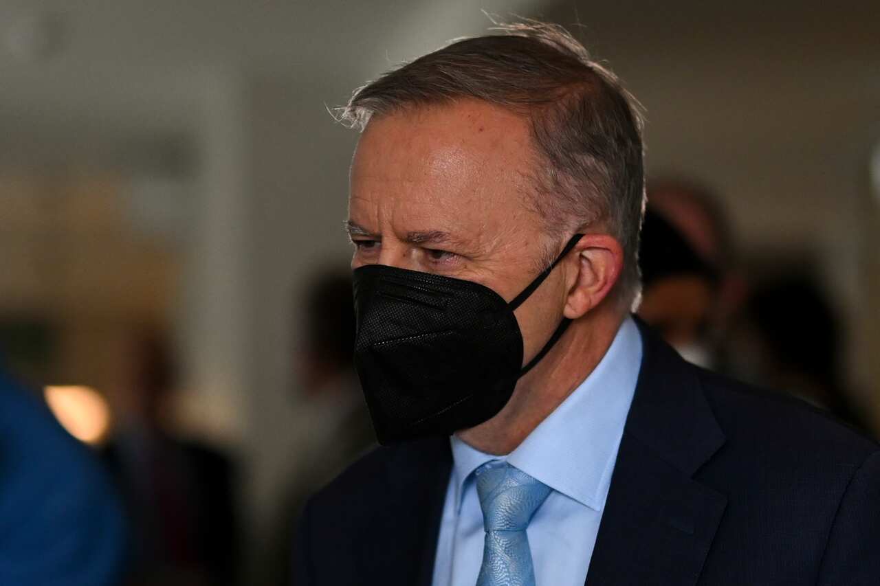 A man wearing a face mask.