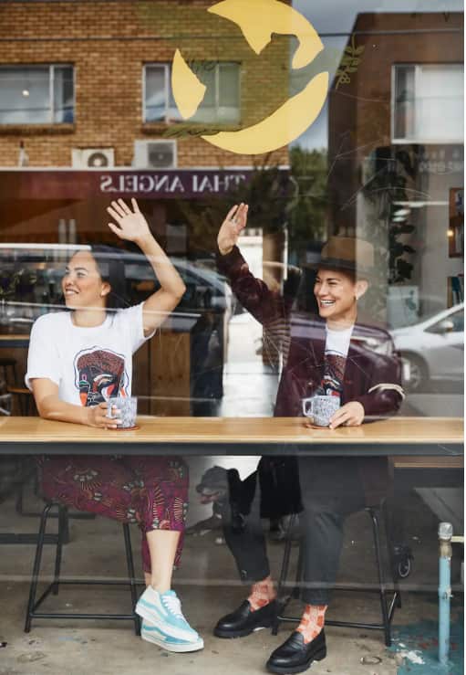 "I approached her about my idea for a café. She was totally onboard. We're both doers, so after brainstorming, we literally found a place and signed a lease two weeks later."