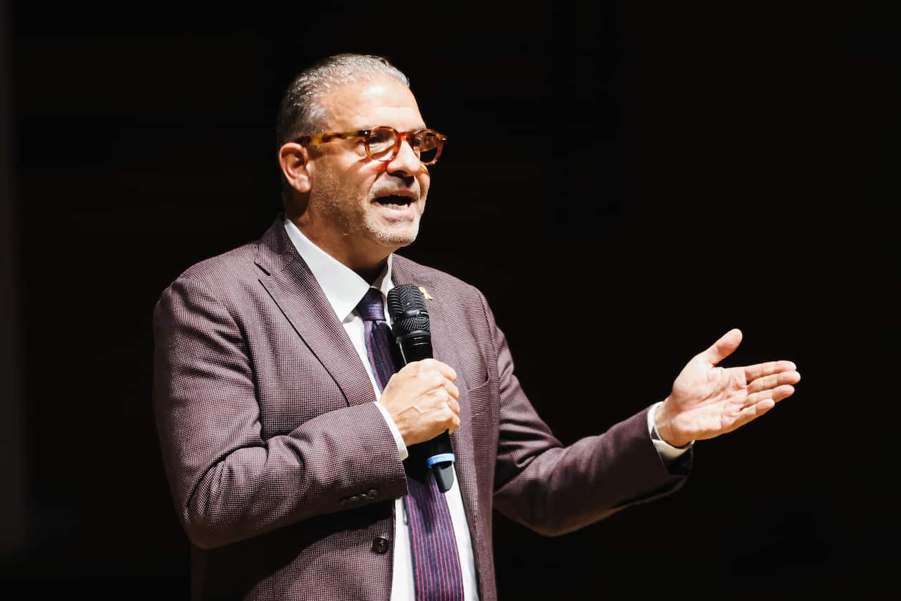 Ruggero Gabbai attends the screening of the documentary Liliana at Teatro Dal Verme in Milan, Italy, on November 12, 2024 