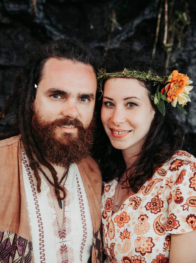 Max e Alessia il giorno del loro matrimonio.