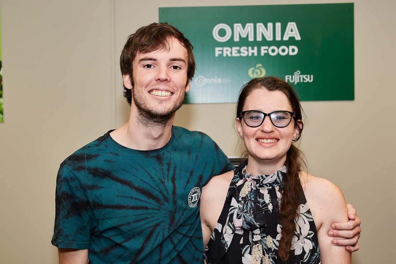 Woolworths Check Out Operator of the year Sharnae Berresford and husband Jimmy