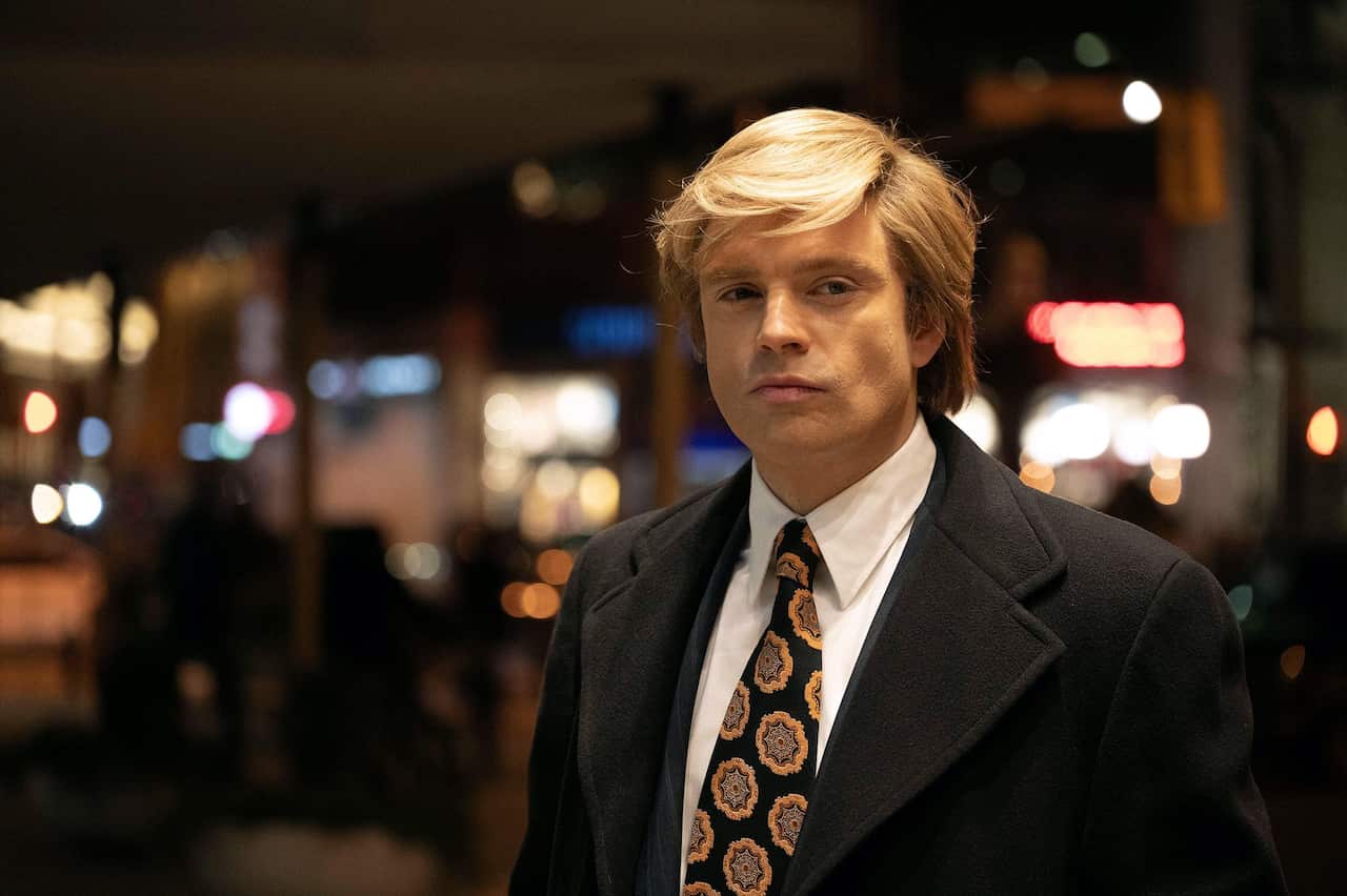 An actor playing a young Donald Trump.