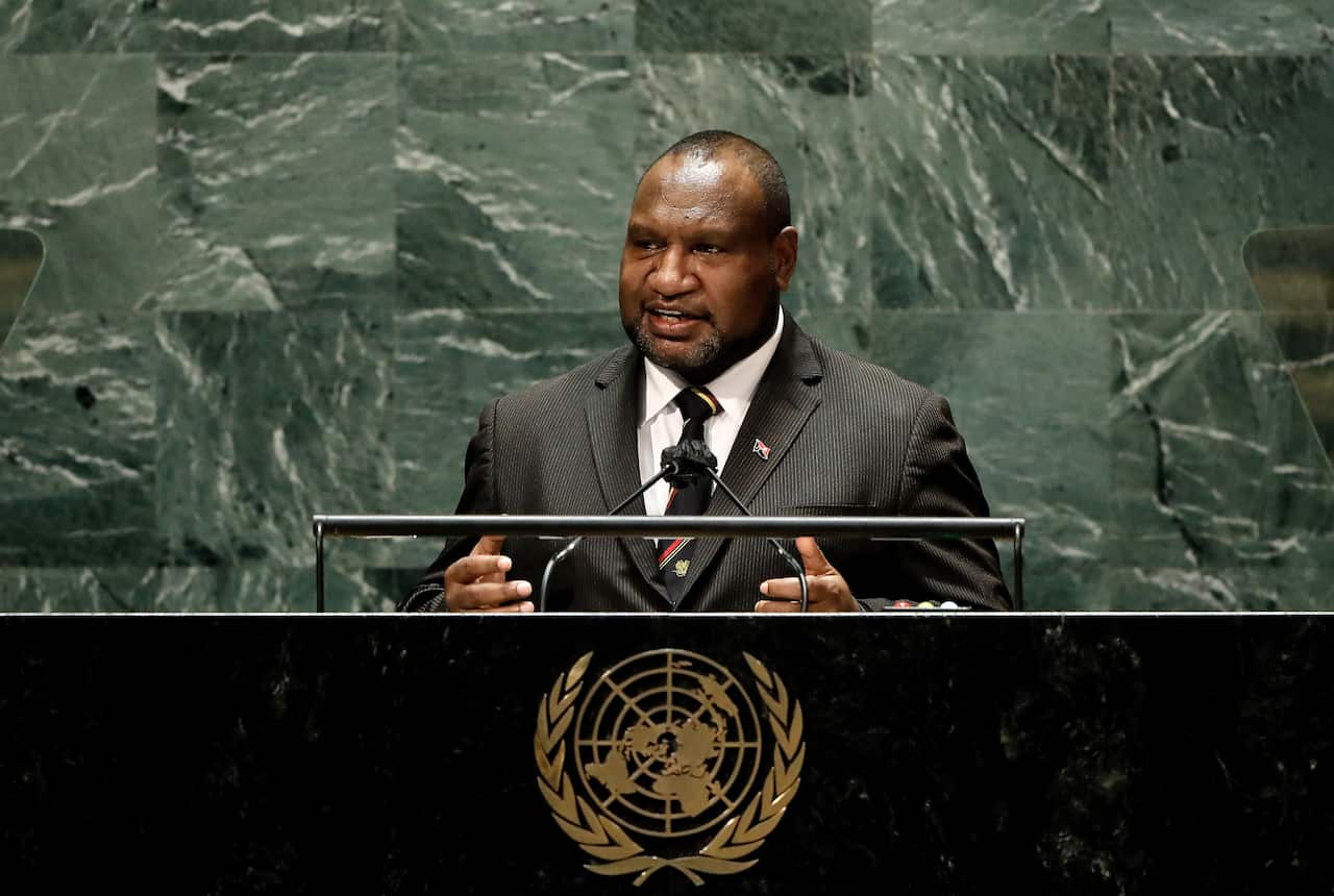 Prime Minister of Papua New Guinea, James Marape addresses the 76th Session of the UN General Assembly 