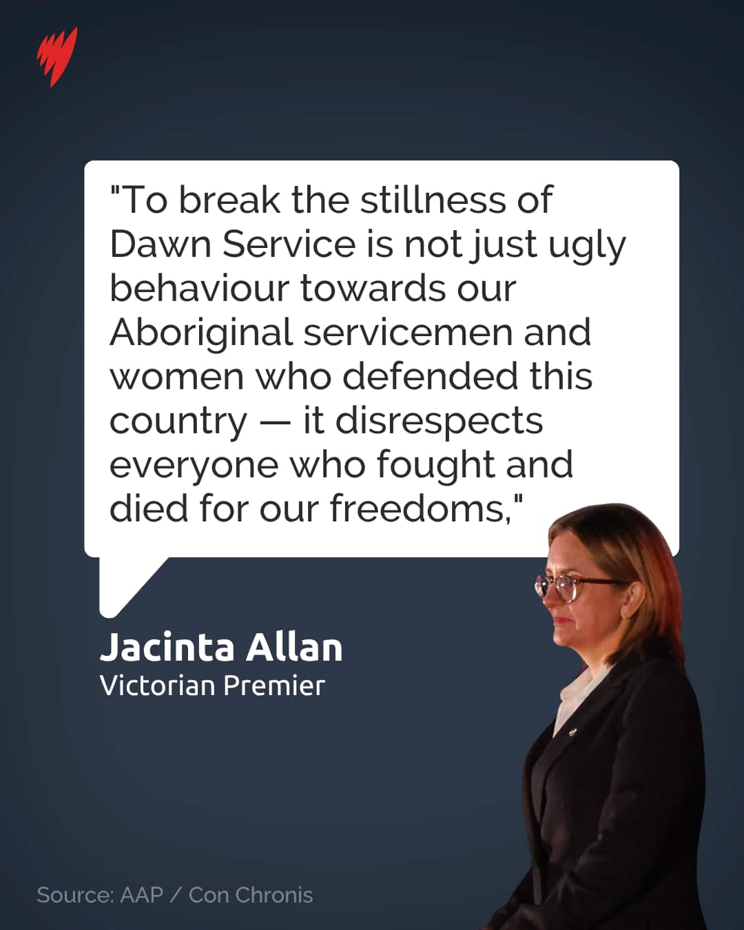 Victorian Premier condemns the actions of hecklers at ANZAC Services