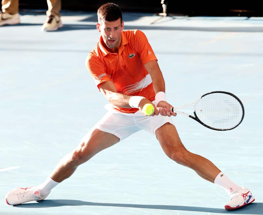 Novak Djokovic playing tennis