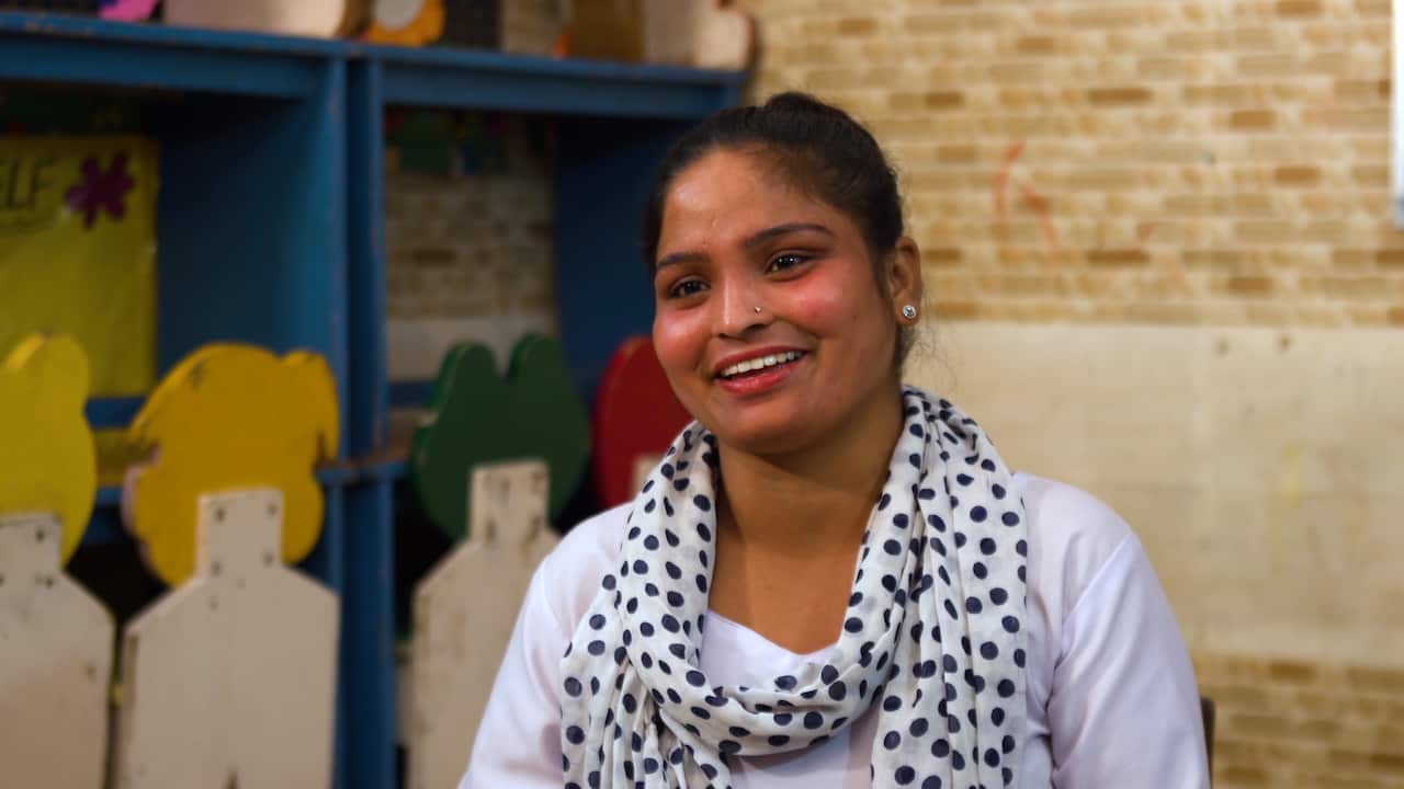 A picture of Jyoti, a former reporter for the Balknama newspaper.
