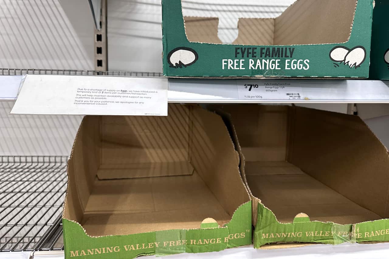 Australian egg producers say there are no shortages as photos emerge of empty supermarket shelves.