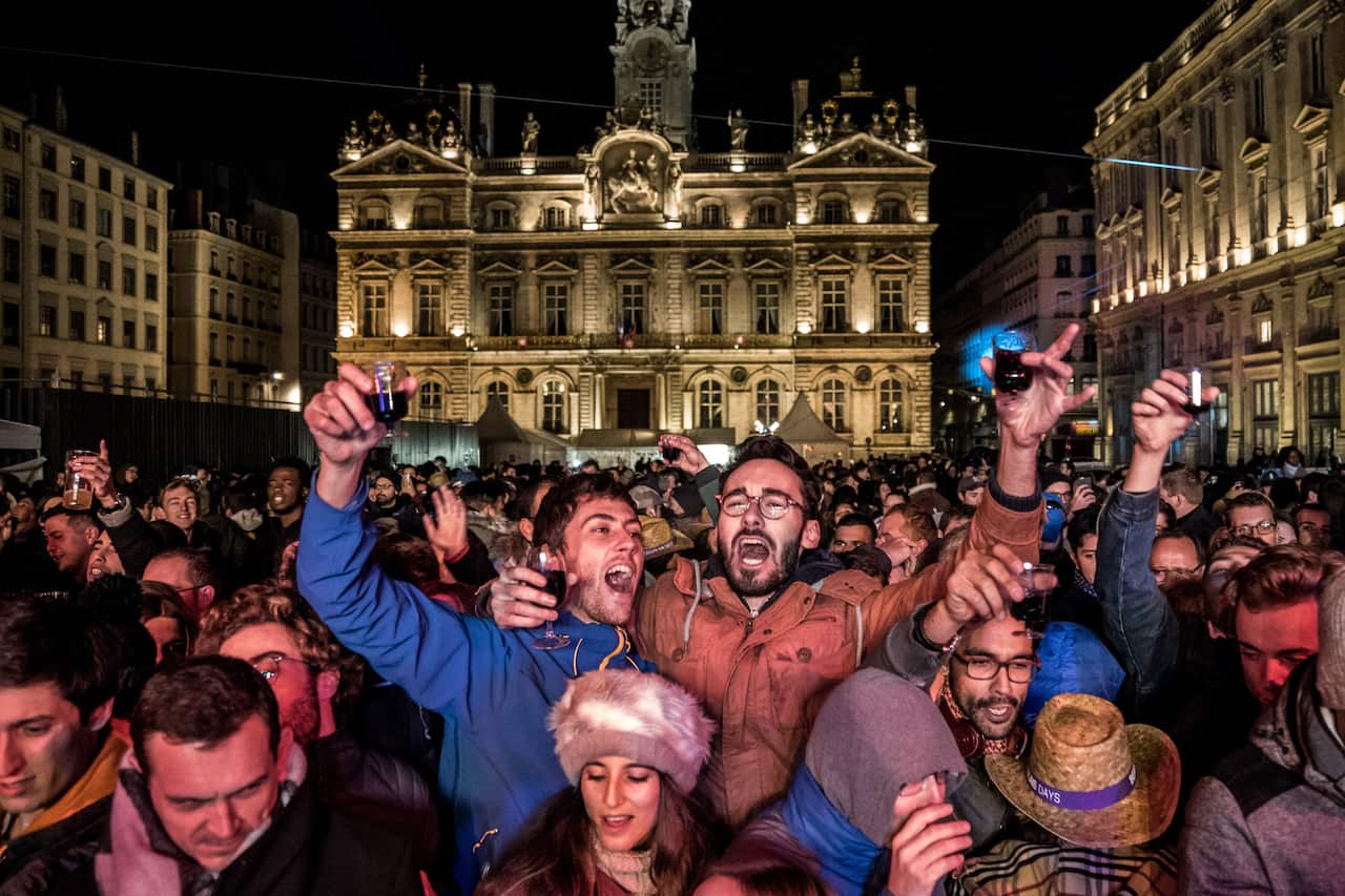 Ceremony of the 'Beaujolais Nouveau' in Lyon