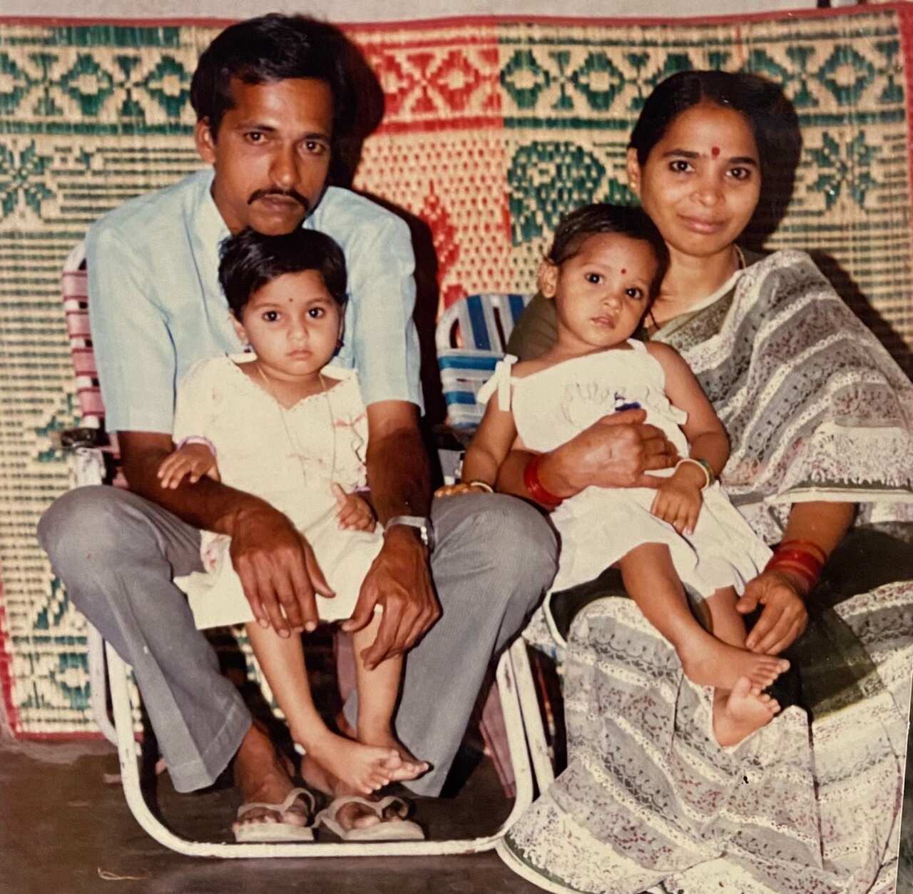 Deepthi with her family in India 