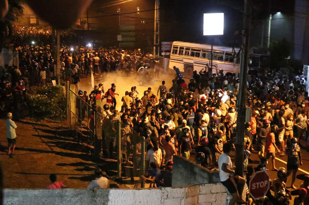 Several vehicles were destroyed, property damaged and many injured as the public clashed with the military and police trying to reach the private residence of President Gotabaya Rajapaksa.