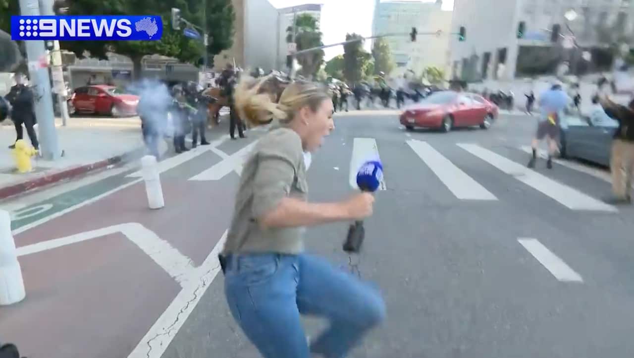 NINE NEWS REPORTER LA PROTESTS