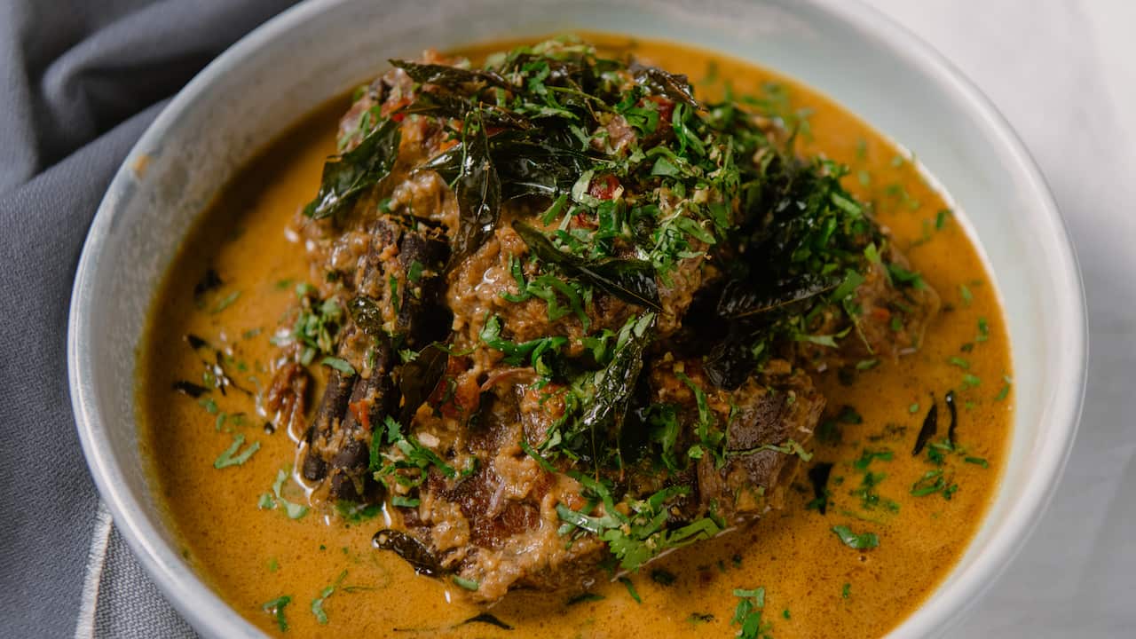 Coconut curry beef cheeks