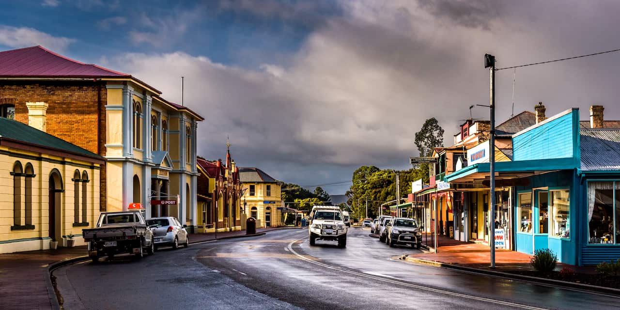 Main Street in Zeehan, West Coast Tasmania