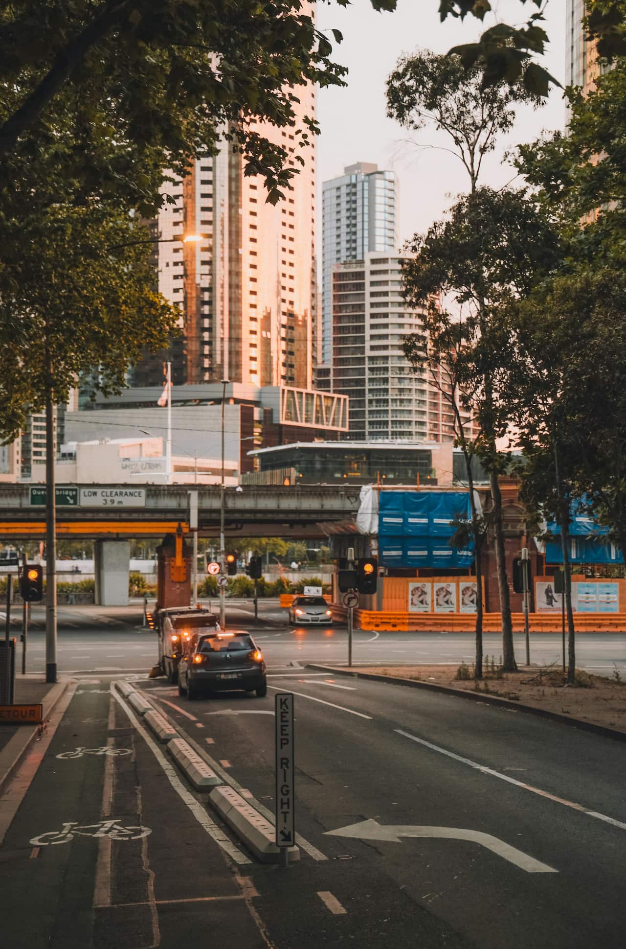 Bike lane on a Melbourne road