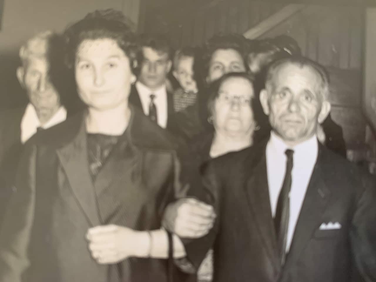 Salvatore Greco with his wife on their 25th wedding anniversary