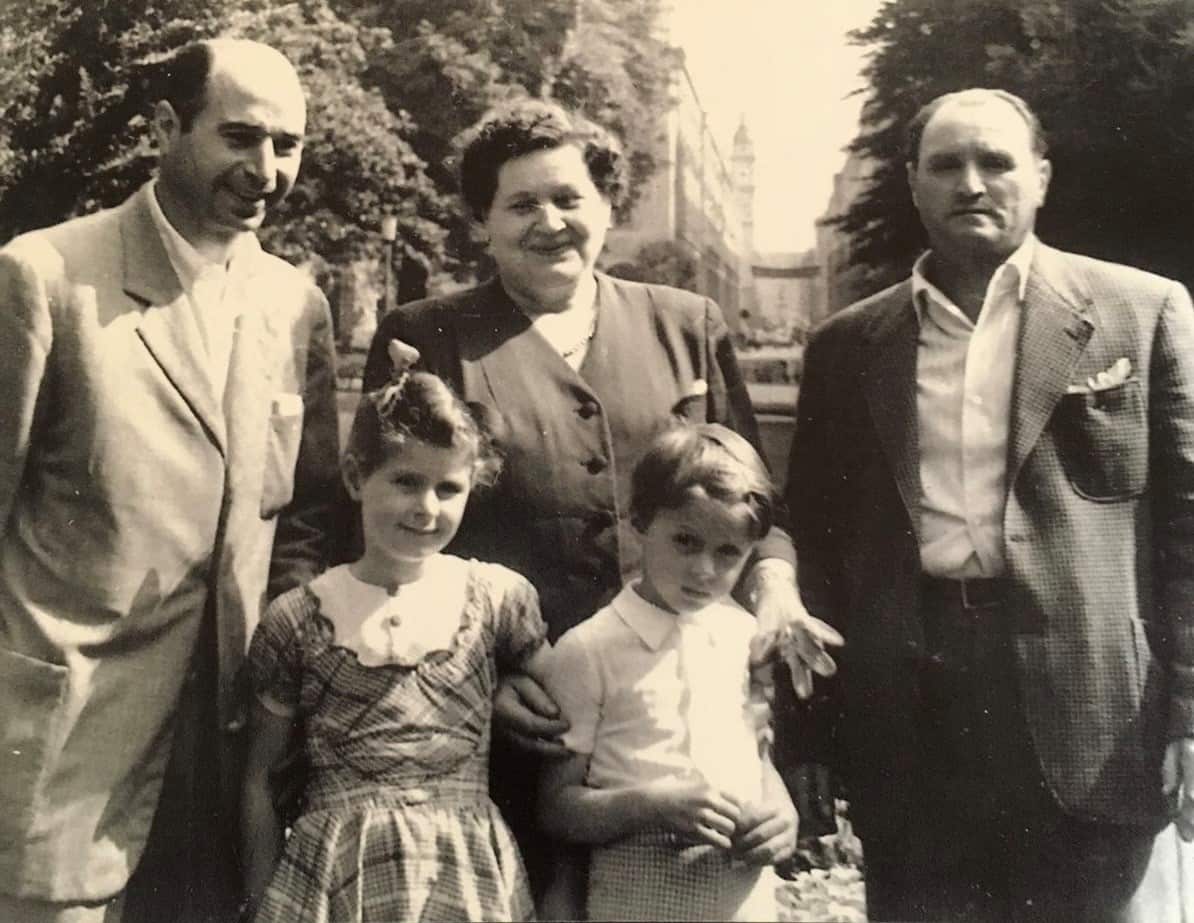 Rosalba with her father and paternal grandparents before leaving for Australia in 1956.