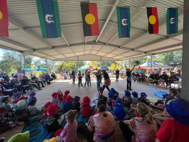 Children sitting at a school assembly