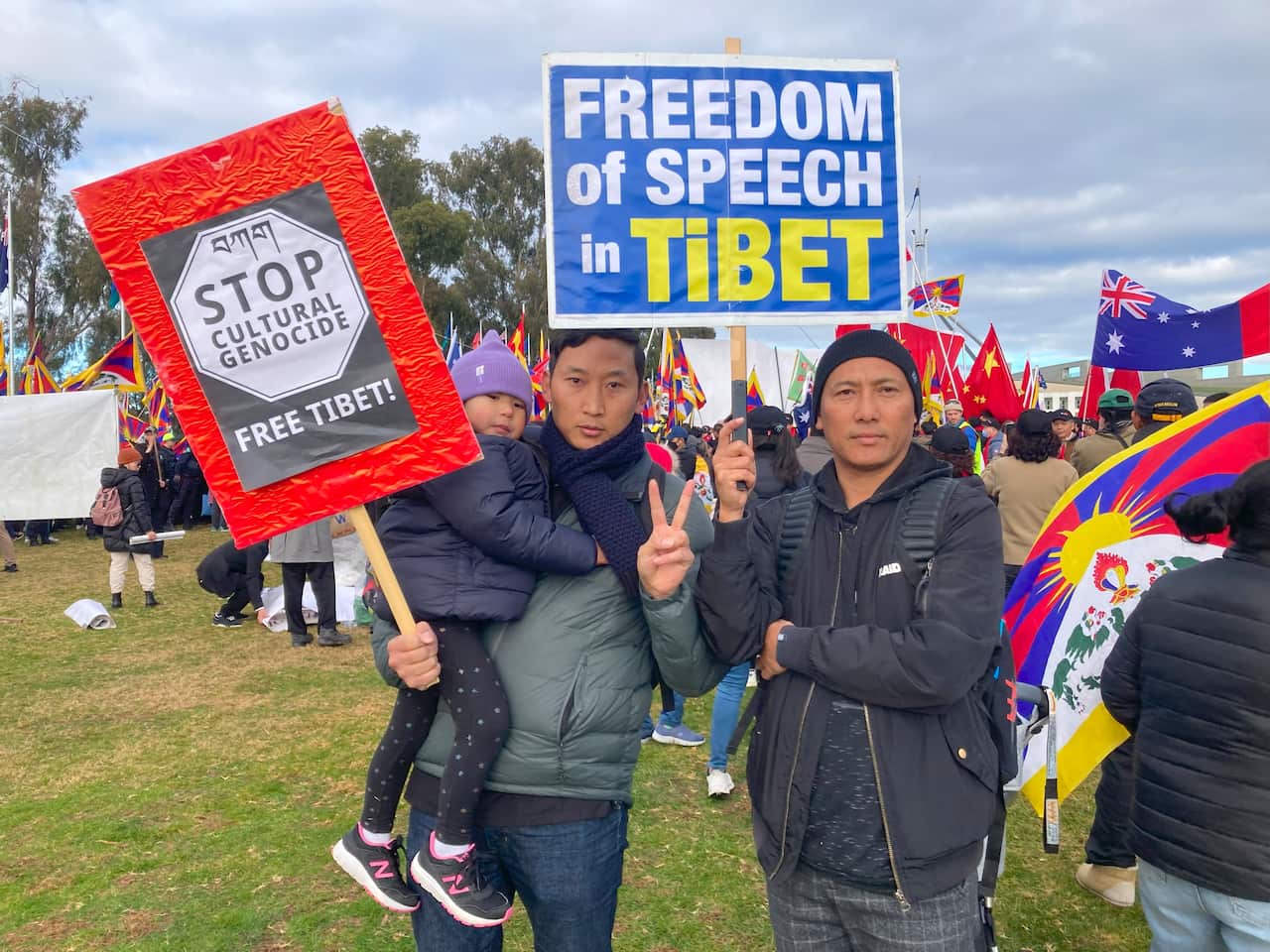Li Qiang Canberra protest