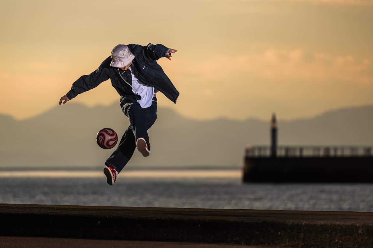 Yu-ri, the Asia-Pacific Freestyle Football Champion, joins the Australian Freestyle Football Open held on 23 February.