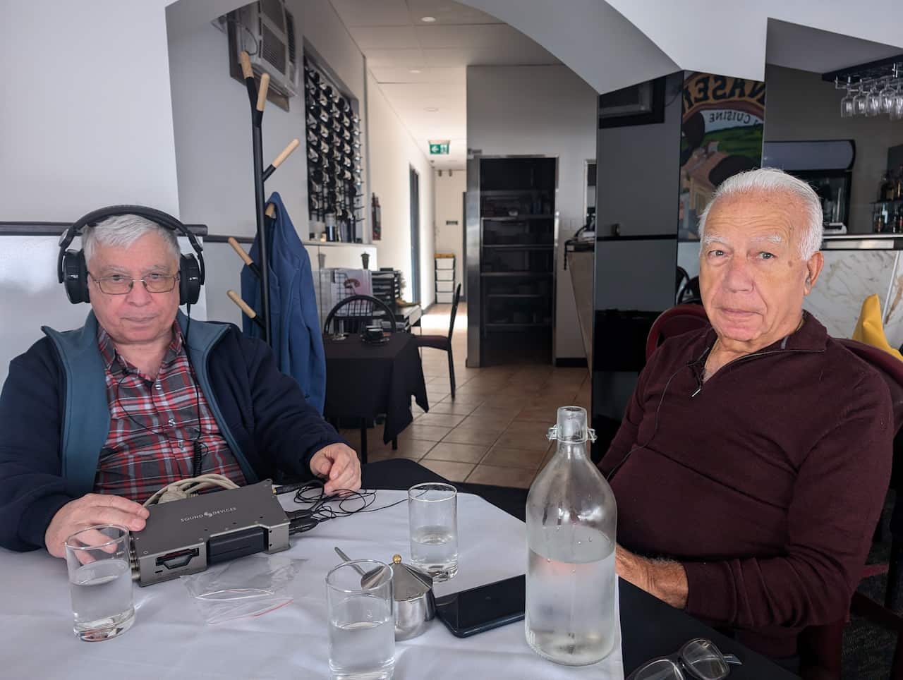 Joe Geracitano Interviewing Ilario Nesci of Buonasera Restaurant.jpg