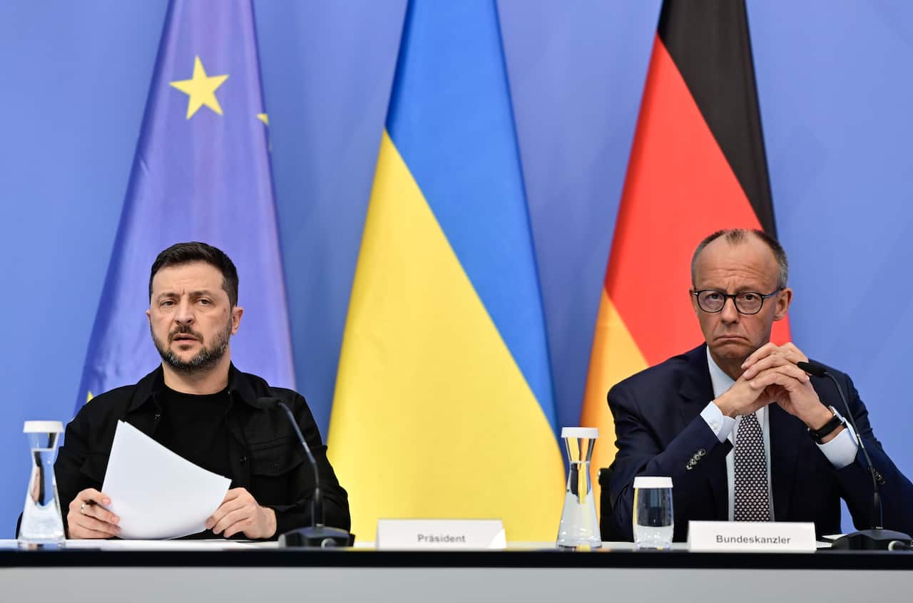 Ukrainian President Volodymyr Zelensky in Berlin