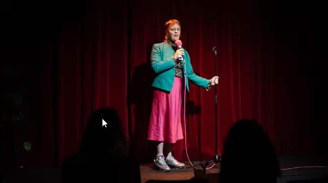 Alexandra performing at the 2026 Melbourne International Comedy Festival..png