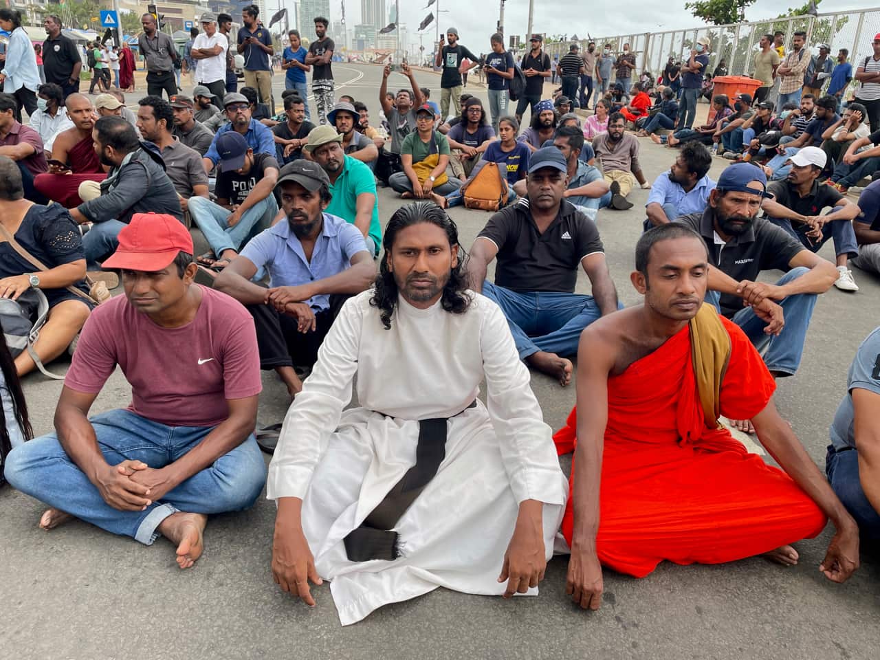 Protesters in Sri Lanka