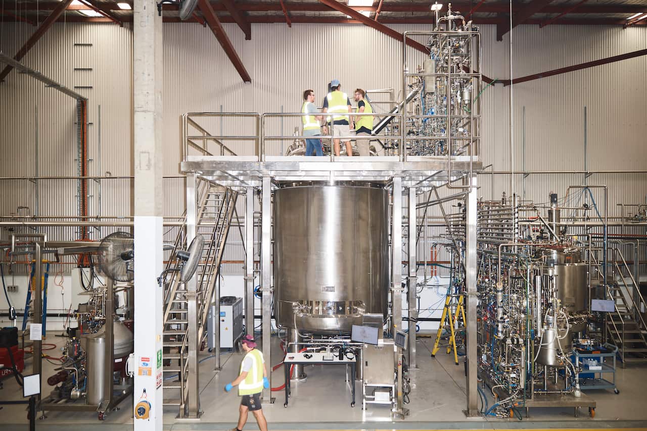 Cultured meat production machinery at Forged's Sydney headquarters.