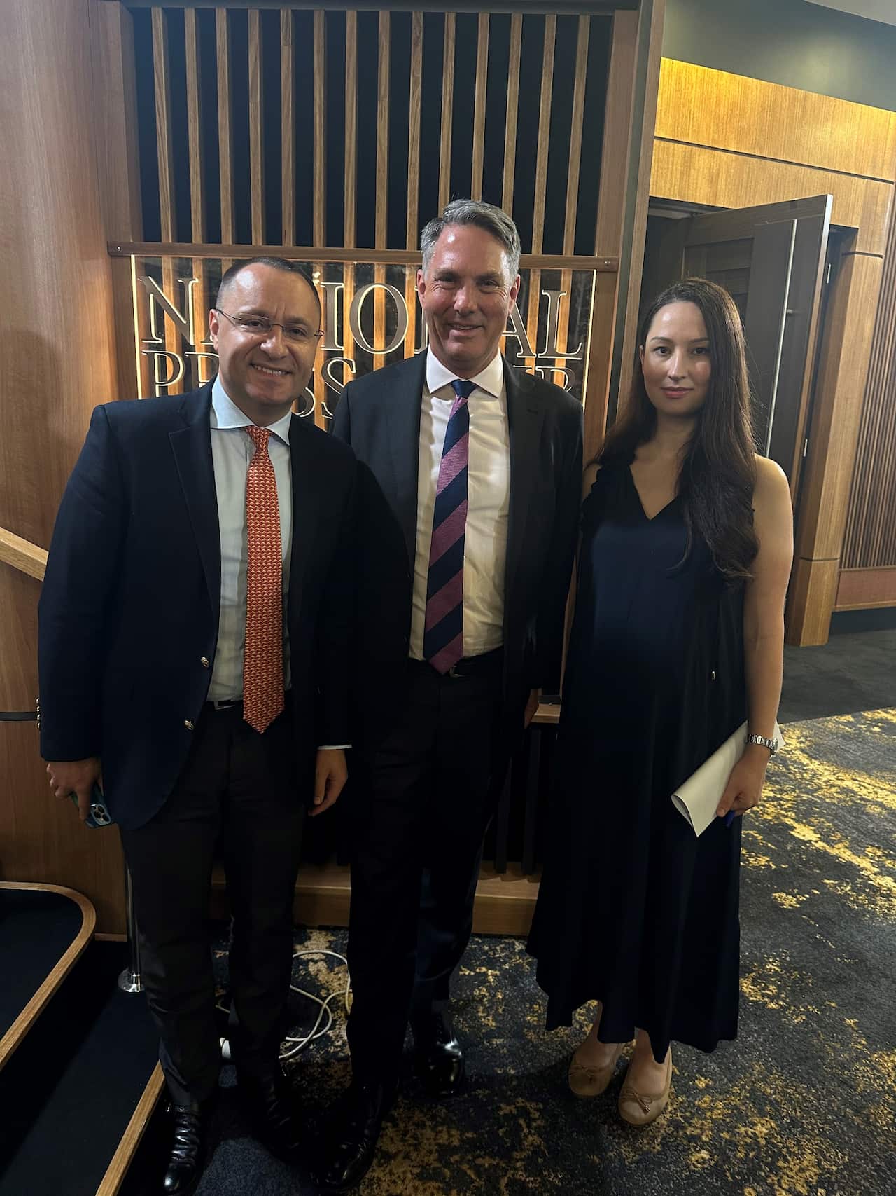 Ambassador Vasyl Myroshnychenko, Hon Richard Marles MP and Kateryna Argyrou.jpg