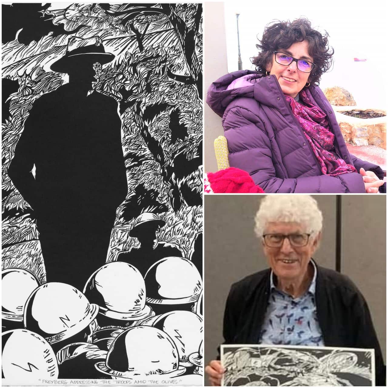 Poet Politimi Tataraki, painter Michael Winters.