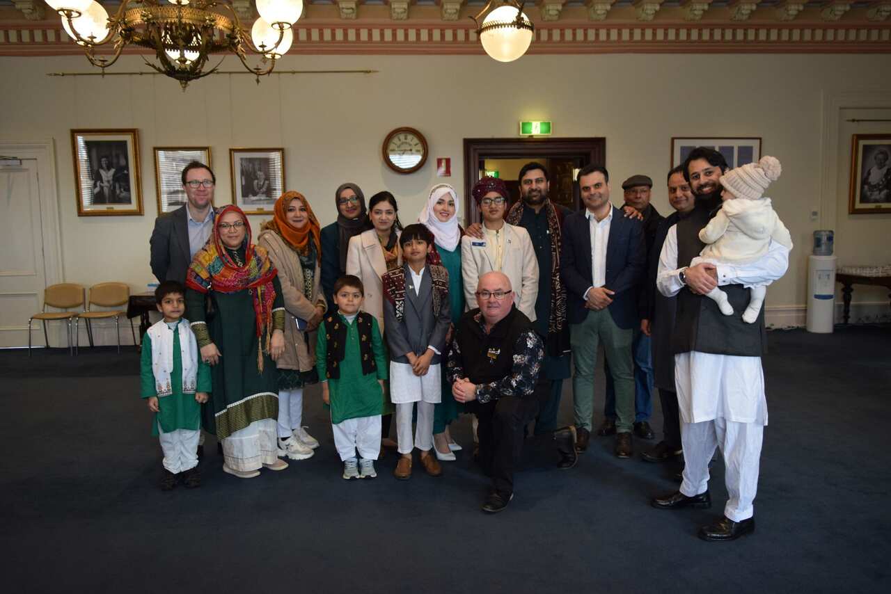 Celebrating 14 August with Mayor of Ballarat and MP Joe Mccracken 
