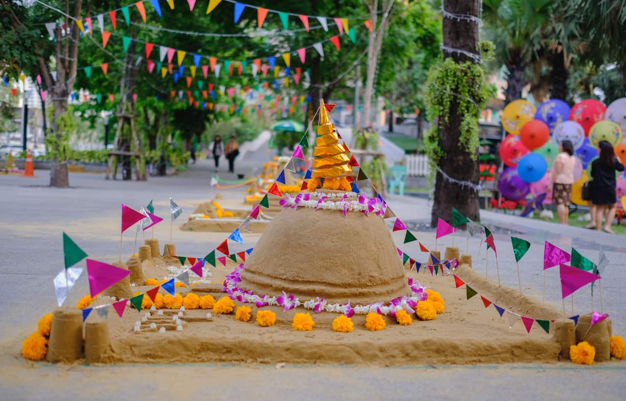 Close-Up Of Sand Pagodas