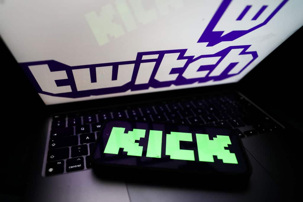 Kick And Twitch Photo Illustrations on a laptop
