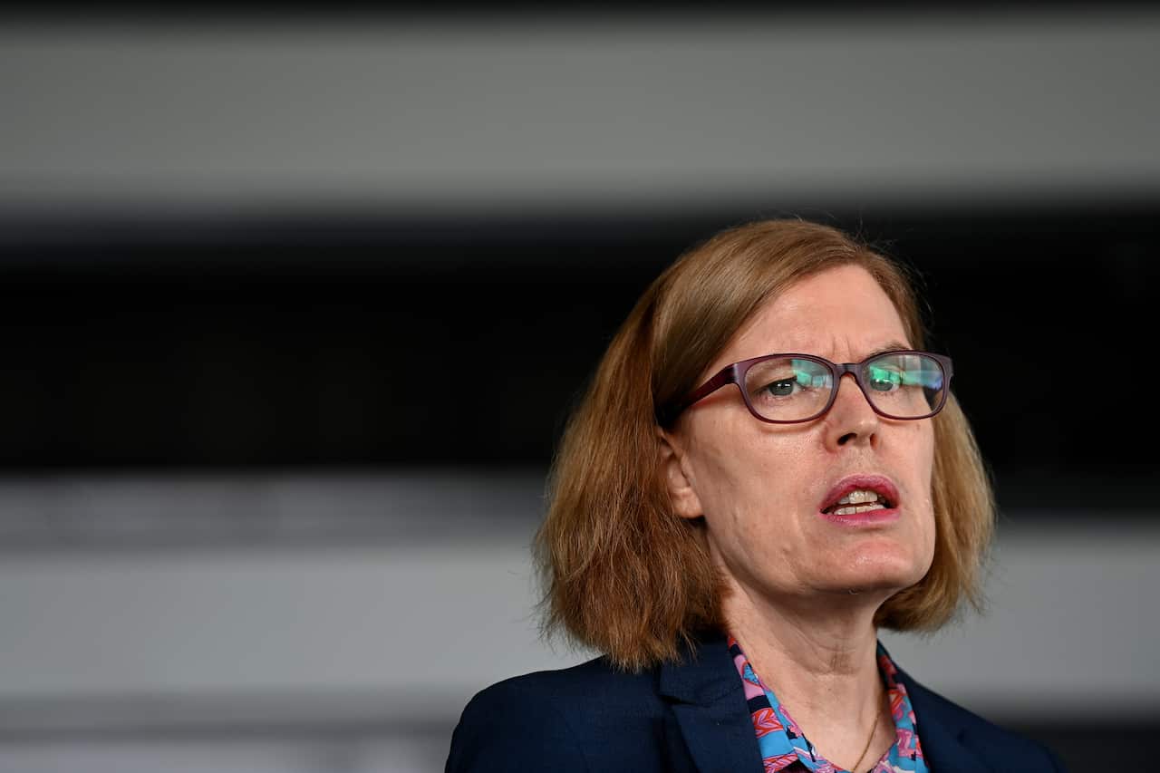 A woman wearing glasses