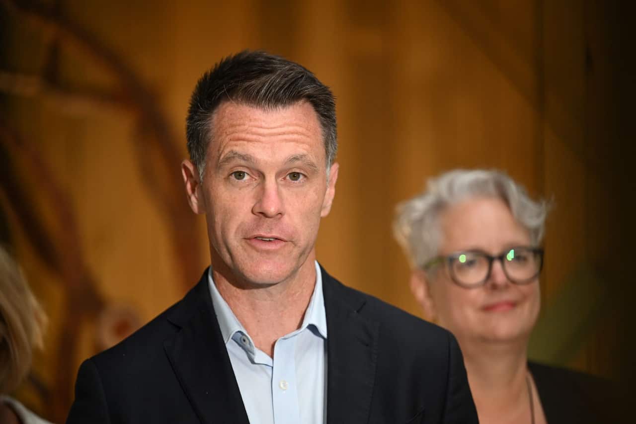 NSW Labor Leader Chris Minns speaks to the media 