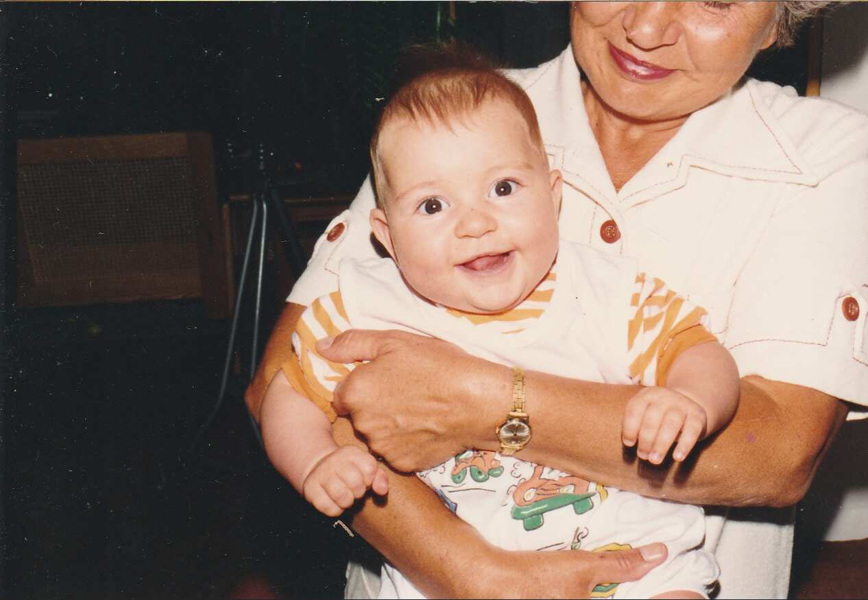 Woman holding a baby