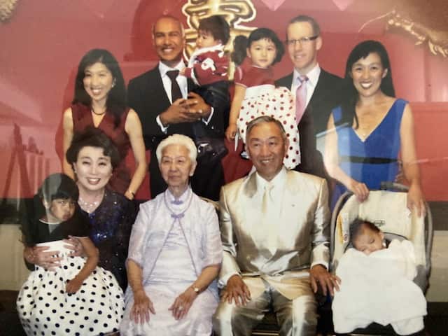 Michael Chow, Misuzu Hanihara, Clara Chow, Carina Chow and family in Toronto in 2010.