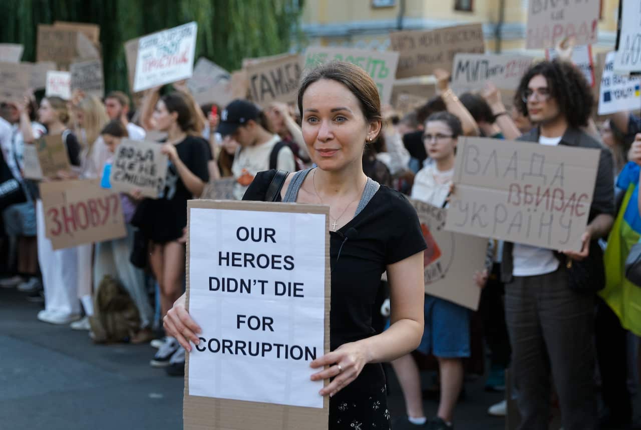 Protest against restricting autonomy of Ukrainian anti-corruption authorities
