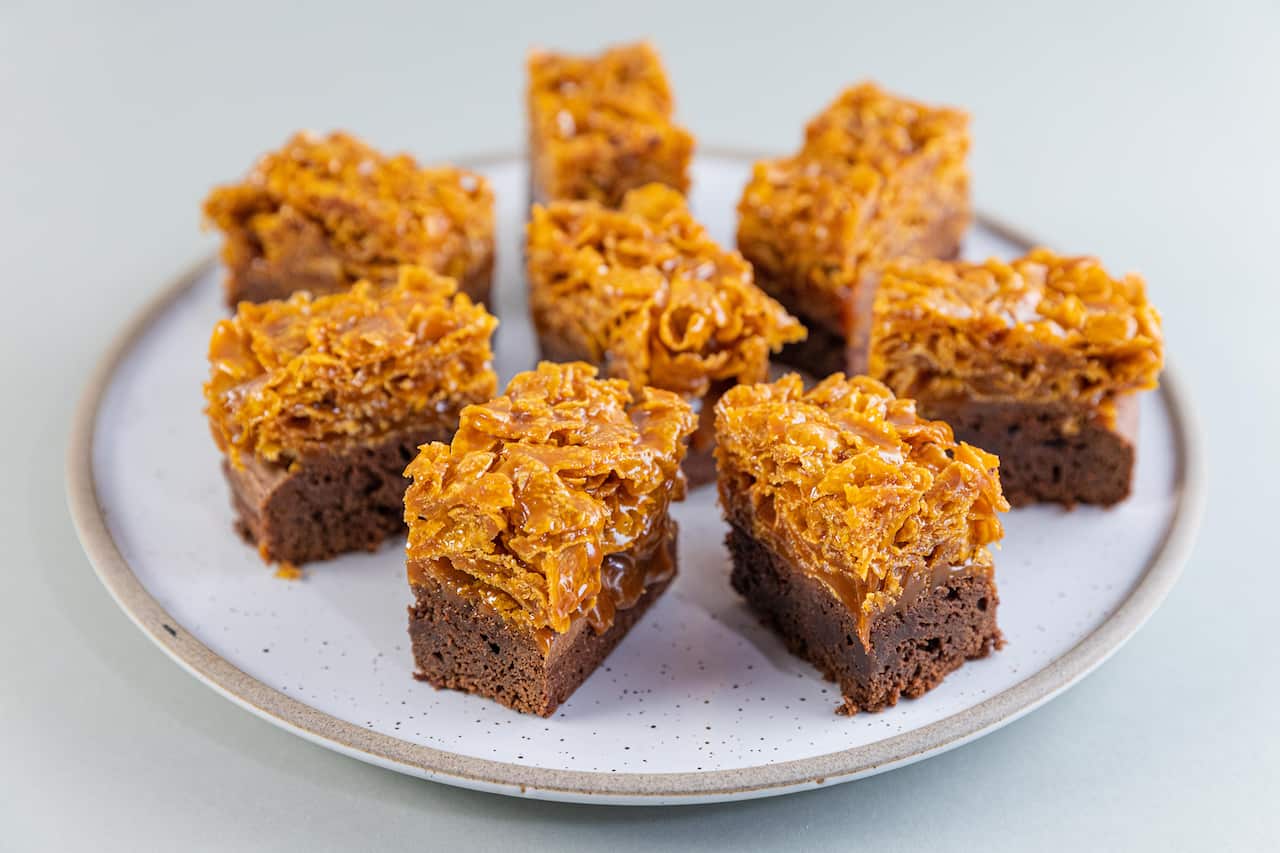 Caramel Cornflake Brownie
