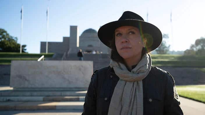 Rachel Perkins at the Australian War Memorial. Still from The Australian Wars documentary series.