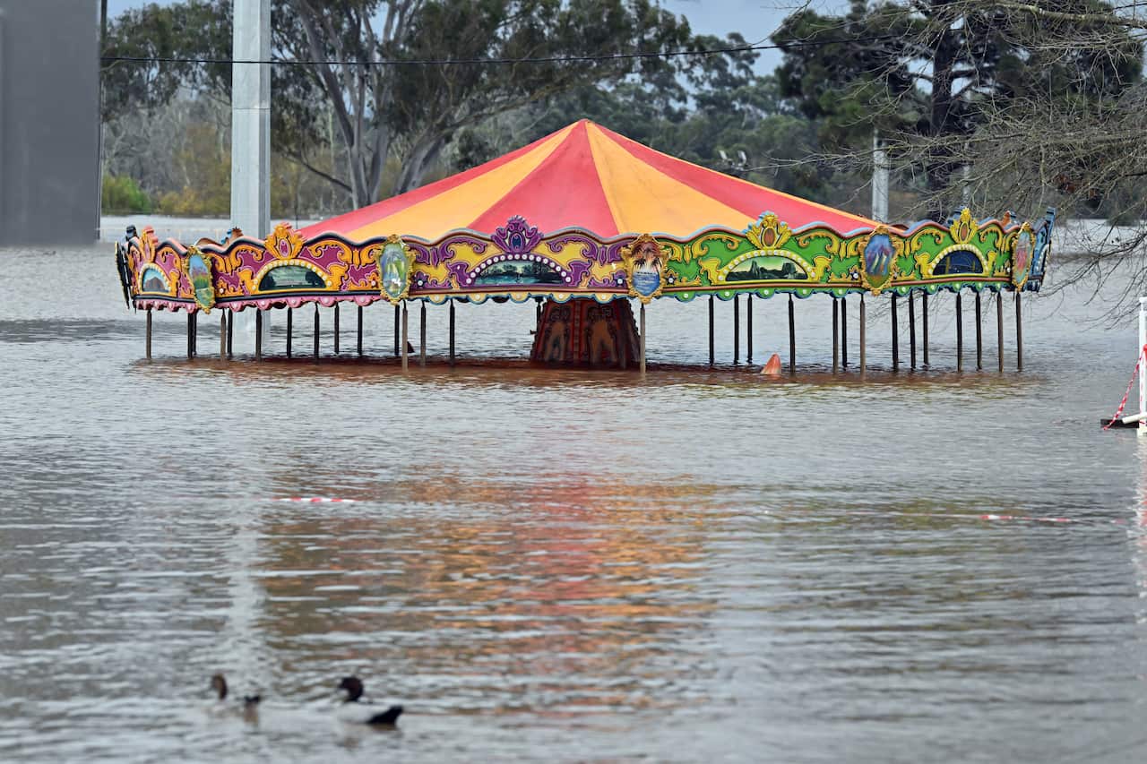 Flooded merry-go-round