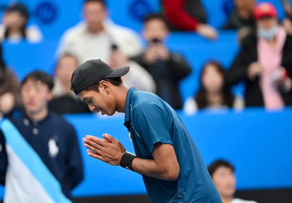 2025 Australian Open Asia-Pacific Wildcard Play-off - Day 6 - Kasidit Samrej of Thailand
