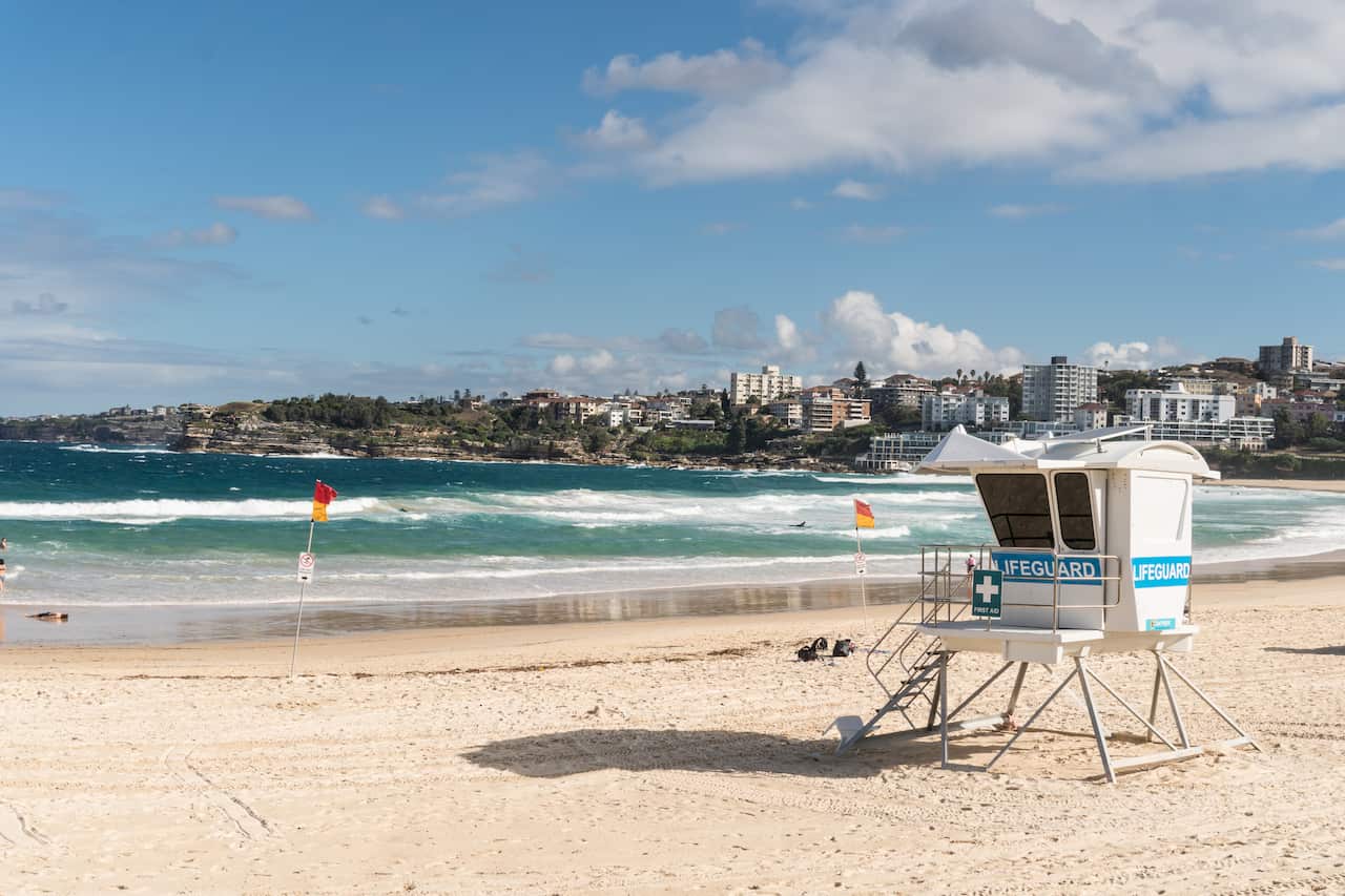 The famous Bondi beach in Sydney in Australia