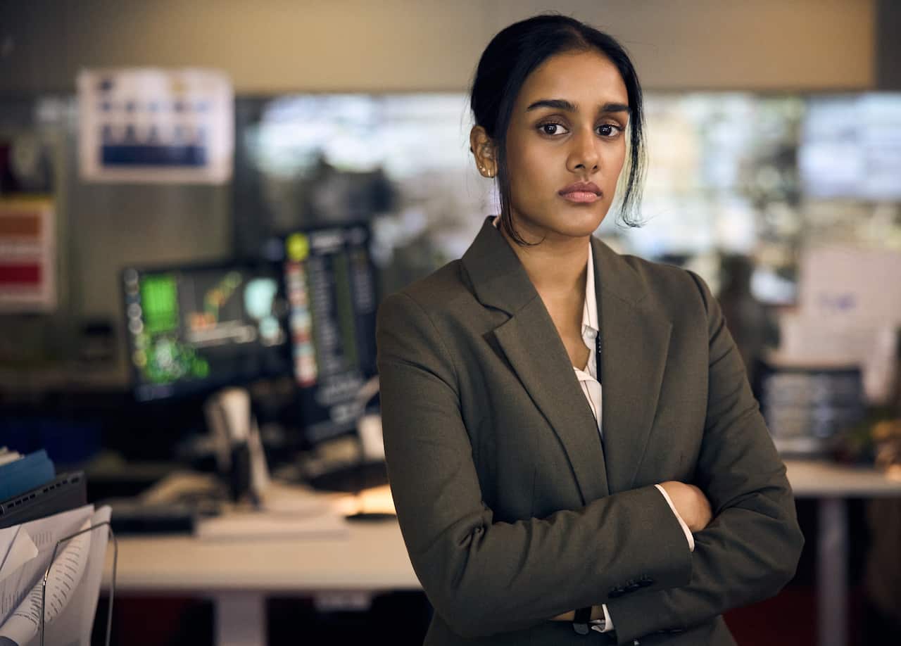 Shabana Azeez as Mira in 'The Airport Chaplain'.