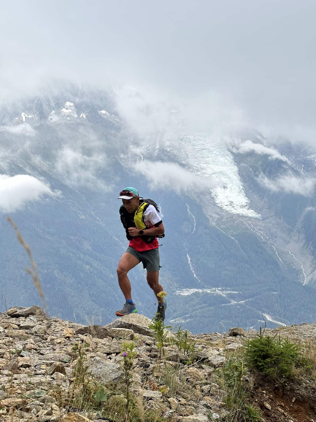 Fandhi Achmad hiking on top of a mountain